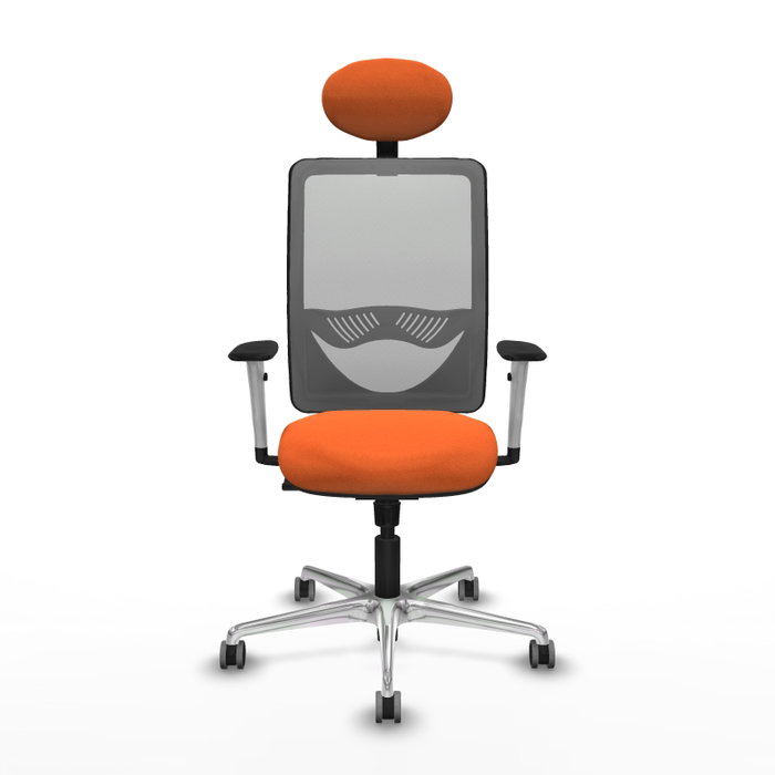 PIQUERAS Y CRESPO Silla de oficina Zulema Naranja y Gris