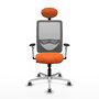 PIQUERAS Y CRESPO Silla de oficina Zulema Naranja y Gris