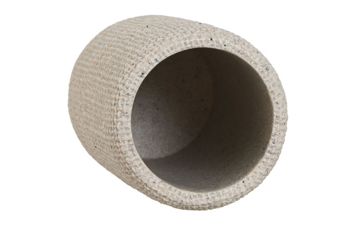DKD Home Decor Vaso de Resina Beige 7x7x11 cm