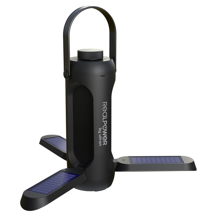 Realpower RealPower LED outdoor Light 190 solar negro 6.000mAh