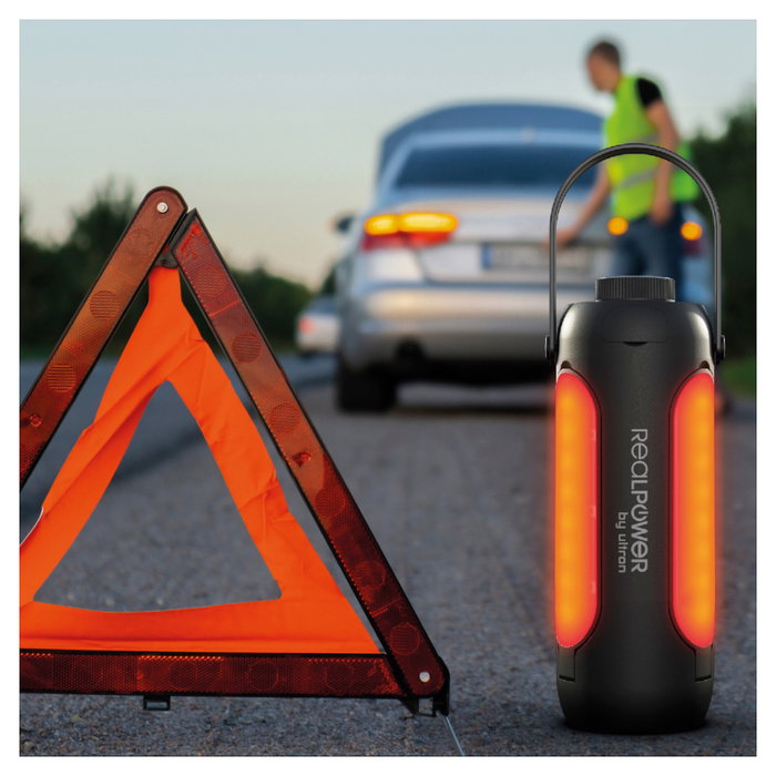 Realpower RealPower LED outdoor Light 190 solar negro 6.000mAh