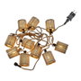 New Garden Guirnalda Okinawa con cable de yute y 10 bombillas LED de 8 m
