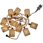 New Garden Guirnalda Okinawa con cable de yute y 10 bombillas LED de 8 m