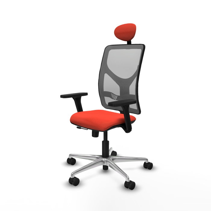 PIQUERAS Y CRESPO Silla de oficina Motilla con mecanismo Sincro/Traslack Naranja/Gris