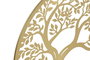 DKD Home Decor Decoración de Pared Metal Árbol Dorado