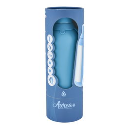 AUREA Botella lisa con interior cerámico y 2 tapones, 500ml, petro blue