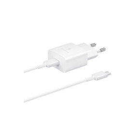 Samsung Cargador de Pared EP-T1510XWE con Cable USB Tipo-C, 15W, Carga Rápida