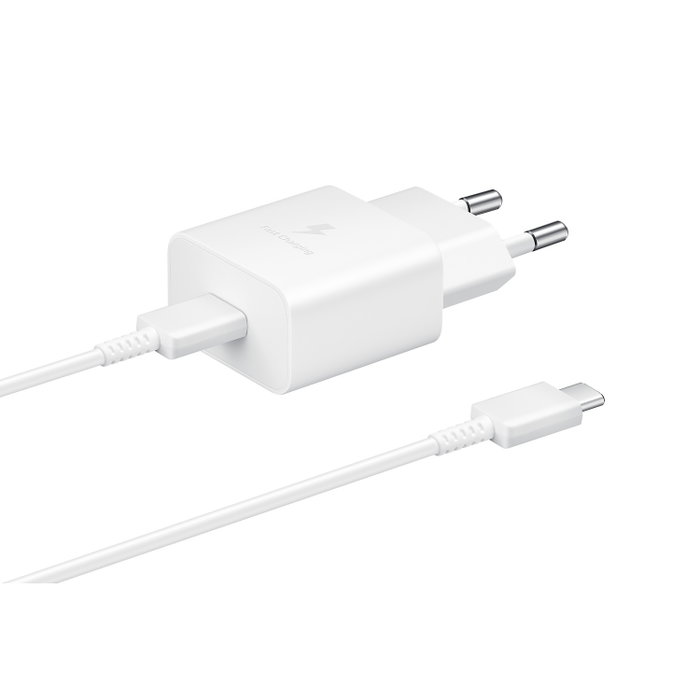 Samsung Cargador de Pared EP-T1510XWEGEU 15W con Cable USB-C Blanco Samsung Cargador de Pared EP-T1510XWEGEU 15W con Cable USB-C Blanco