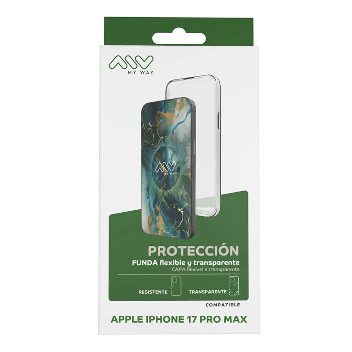 myway funda compatible con Apple iPhone 17 Pro Max transparente