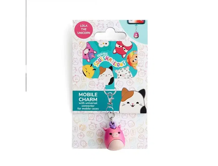 Wondee Charm Squishmallows Lola the Unicorn, Colgante Universal para Personalizar Funda Móvil, Bolso o Mochila - Accesorio Oficial Wondee Charm Squishmallows Lola the Unicorn, Colgante Universal para Personalizar Funda Móvil, Bolso o Mochila - Accesorio Oficial