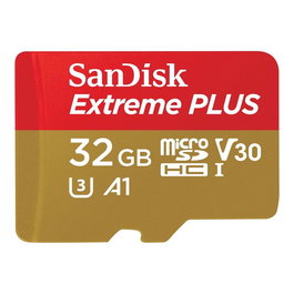 Sandisk Tarjeta de Memoria microSDHC Extreme Plus 32GB UHS-I U3 V30 con Adaptador SD - Velocidad Lectura 100MB/s, Resistente