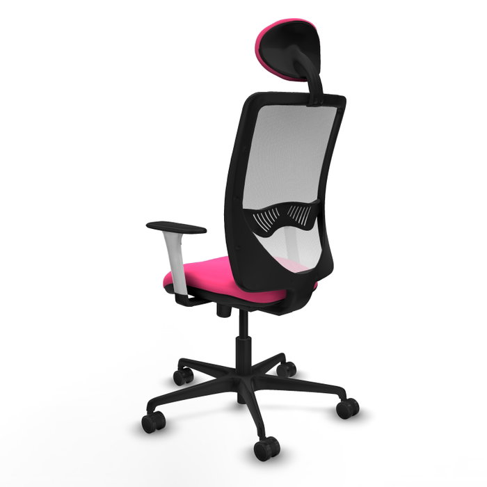 PIQUERAS Y CRESPO Silla de oficina Zulema Rosa y Blanco con mecanismo Sincro PIQUERAS Y CRESPO Silla de oficina Zulema Rosa y Blanco con mecanismo Sincro