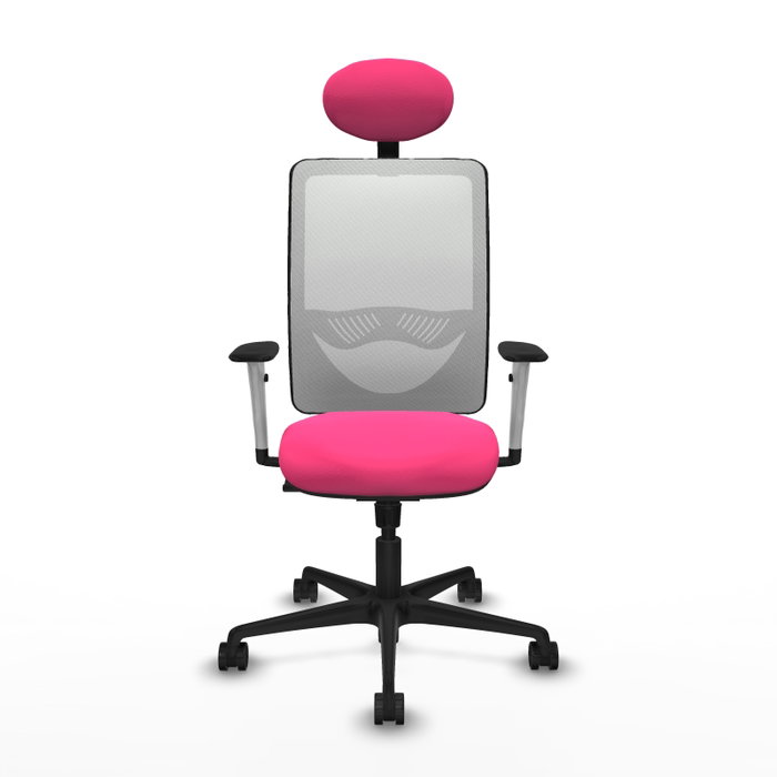 PIQUERAS Y CRESPO Silla de oficina Zulema Rosa y Blanco con mecanismo Sincro PIQUERAS Y CRESPO Silla de oficina Zulema Rosa y Blanco con mecanismo Sincro