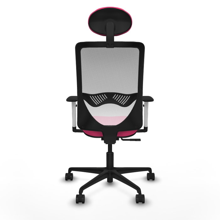 PIQUERAS Y CRESPO Silla de oficina Zulema Rosa y Blanco con mecanismo Sincro PIQUERAS Y CRESPO Silla de oficina Zulema Rosa y Blanco con mecanismo Sincro
