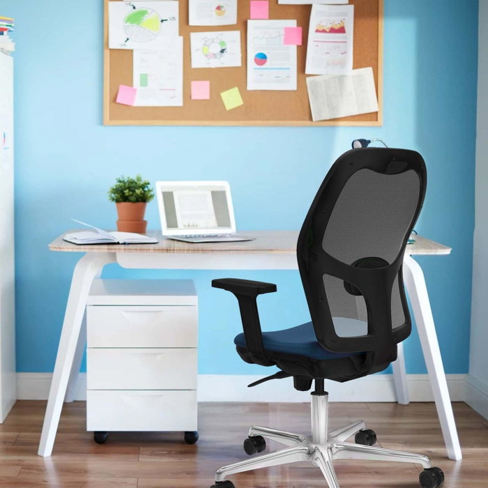 PIQUERAS Y CRESPO Silla de oficina Jorquera Blanca con Mecanismo Sincro