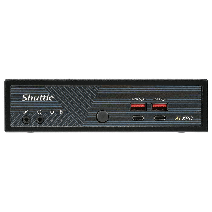 Shuttle Slim AI PC DN11H9 Barebone - Mini PC con Intel Core Ultra 9 185H, 16 núcleos, Gráficos Intel Arc, DDR5, PCIe, 4x LAN, Windows 11 compatible