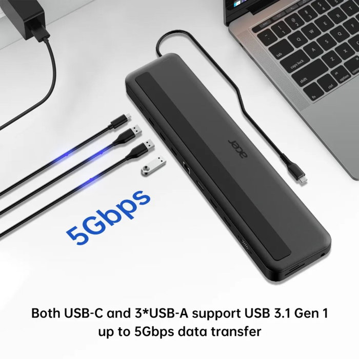 Acer USB-C 13 en 1 Docking Station HP.DSCAB.015 Black