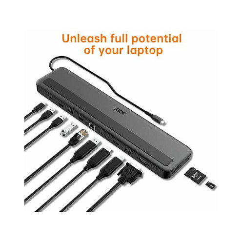 Acer 13-en-1 Type-C Minidock con 3 USB 3.0 y RJ45 Gigabit Ethernet 10/100/1000Mbps