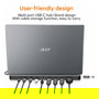 Acer 13-en-1 Type-C Minidock con 3 USB 3.0 y RJ45 Gigabit Ethernet 10/100/1000Mbps