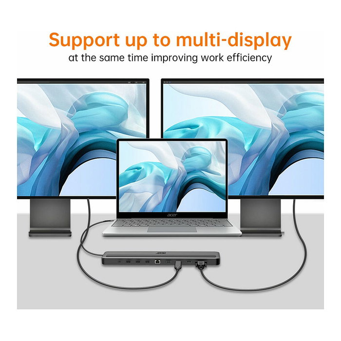 Acer 13-en-1 Type-C Minidock con 3 USB 3.0 y RJ45 Gigabit Ethernet 10/100/1000Mbps