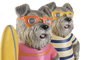 DKD Home Decor Set de 2 Figuras de Perro con LED Multicolor