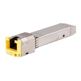 HPE Aruba Networking Transceptor SFP RJ45 de 1G, 100m, Cat5e, 1000 Mbit/s - Plata/Amarillo