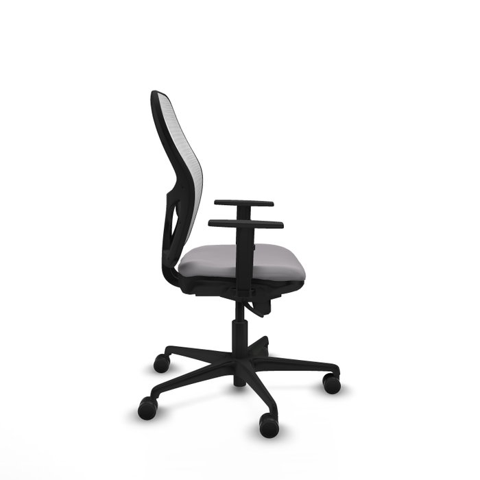 Silla de oficina Jorquera con mecanismo Sincro tapizada con Similpiel color Gris y malla color Blanco. Equipada con lumbar 1D, Brazos 1D y Ruedas 65mm nailon Silla de oficina Jorquera con mecanismo Sincro tapizada con Similpiel color Gris y malla color Blanco. Equipada con lumbar 1D, Brazos 1D y Ruedas 65mm nailon