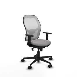PIQUERAS Y CRESPO Silla de oficina Jorquera con mecanismo Sincro, Gris y Blanco