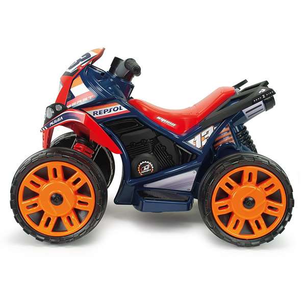 Injusa Quad The Best Repsol Competition Eléctrico Infantil 12V para +2 Años - Color Azul, 81x58x60 cm con Batería y Cargador