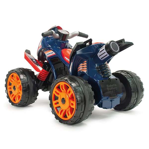 Injusa Quad The Best Repsol Competition Eléctrico Infantil 12V para +2 Años - Color Azul, 81x58x60 cm con Batería y Cargador