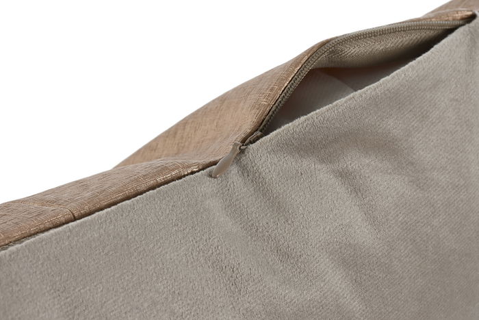 DKD Home Decor Cojín Glam Dorado 45 x 45 x 8 cm (2 Unidades) de Algodón y Poliéster