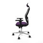 PIQUERAS Y CRESPO Silla de oficina Jorquera con mecanismo Sincro, Tela Morado y Malla Gris
