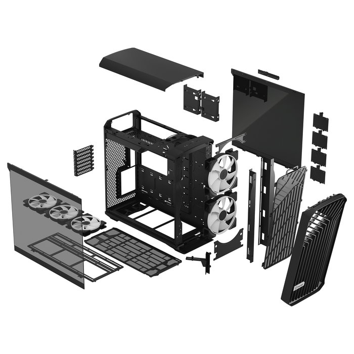 Fractal Design Torrent RGB Black Window Caja de PC Torre ATX EATX ITX micro ATX SSI CEB Vidrio Templado Negra para Gaming