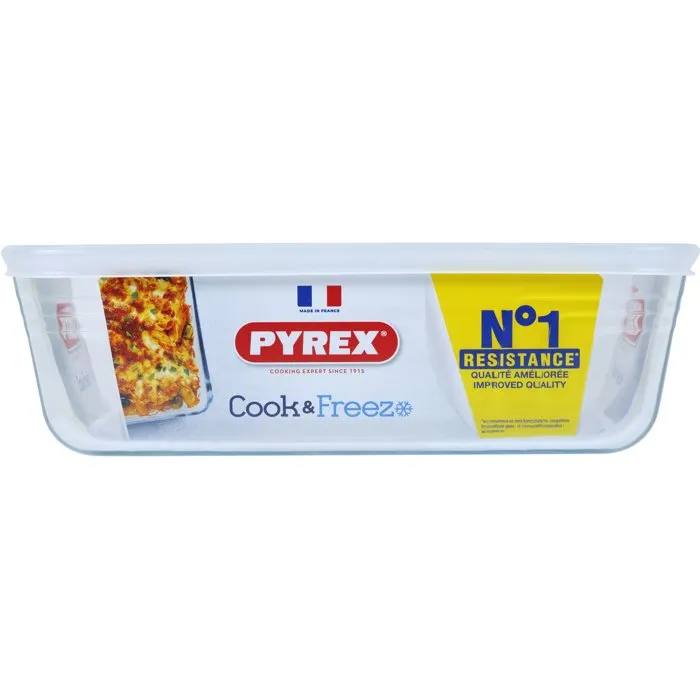 Pyrex Cook & Freeze Recipiente Rectangular de Vidrio 2,6L Pyrex Cook & Freeze Recipiente Rectangular de Vidrio 2,6L