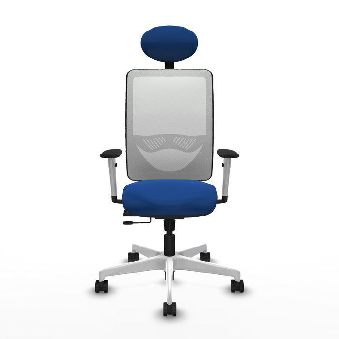 PIQUERAS Y CRESPO Silla de oficina Zulema Azul con Malla Blanca PIQUERAS Y CRESPO Silla de oficina Zulema Azul con Malla Blanca