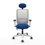 PIQUERAS Y CRESPO Silla de oficina Zulema Azul con Malla Blanca