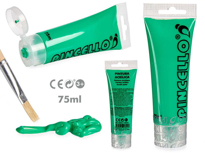 Pincello Tubo Pintura Acrílica 75ml Verde Claro 3.5x14.5x5.5 cm (Set de 36) Pincello Tubo Pintura Acrílica 75ml Verde Claro 3.5x14.5x5.5 cm (Set de 36)