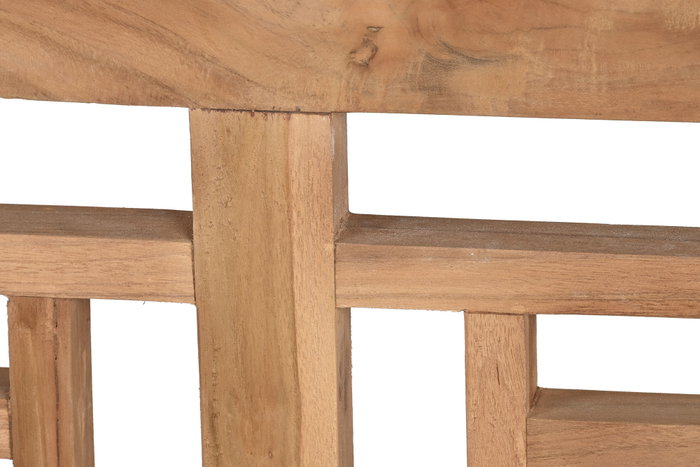 DKD Home Decor Banco de Teca Tallado Natural