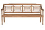 DKD Home Decor Banco de Teca Tallado Natural