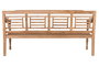 DKD Home Decor Banco de Teca Tallado Natural