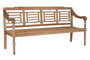 DKD Home Decor Banco de Teca Tallado Natural