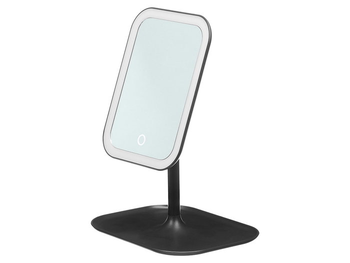 Berilo Espejo LED Negro 29 x 16.5 x 6 cm Plástico ABS Vidrio (Set de 12)