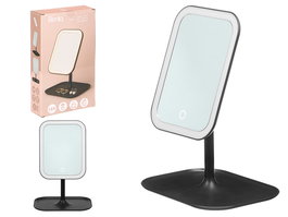 Berilo Espejo LED Negro 29 x 16.5 x 6 cm Plástico ABS Vidrio (Set de 12)