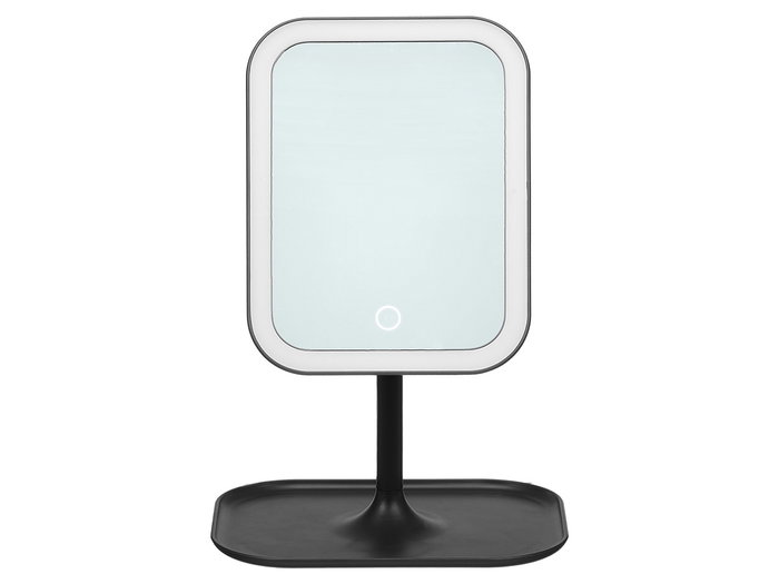 Berilo Espejo LED Negro 29 x 16.5 x 6 cm Plástico ABS Vidrio (Set de 12)