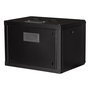 ROLINE Bastidor de pared para rack 19" 7U, 600 x 450 mm (An x Pr), Puerta de vidrio, Bloqueo de teclado, IP20, Negro