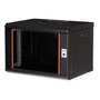 ROLINE Bastidor de pared para rack 19" 7U, 600 x 450 mm (An x Pr), Puerta de vidrio, Bloqueo de teclado, IP20, Negro