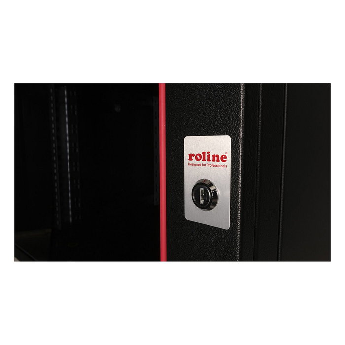 ROLINE Bastidor de pared para rack 19" 7U, 600 x 450 mm (An x Pr), Puerta de vidrio, Bloqueo de teclado, IP20, Negro