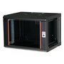 ROLINE Bastidor de pared para rack 19" 7U, 600 x 450 mm (An x Pr), Puerta de vidrio, Bloqueo de teclado, IP20, Negro