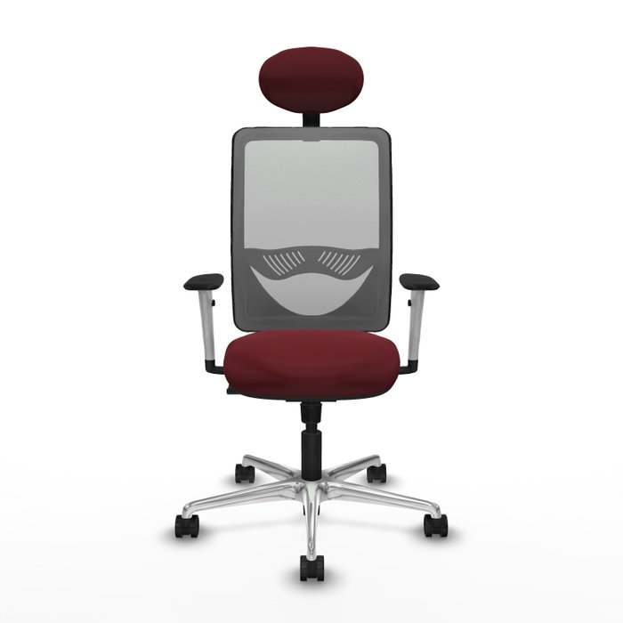 PIQUERAS Y CRESPO Silla de oficina Zulema con mecanismo Sincro, Granate y Gris PIQUERAS Y CRESPO Silla de oficina Zulema con mecanismo Sincro, Granate y Gris