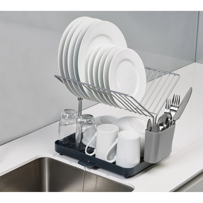 Joseph Joseph Y-Rack Escurridor de platos de 2 niveles, Gris